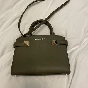 Michael Kors olive green purse